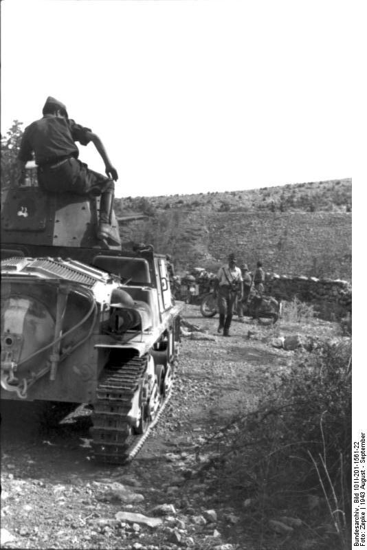 Un L6 40 en los Balcanes, 1943