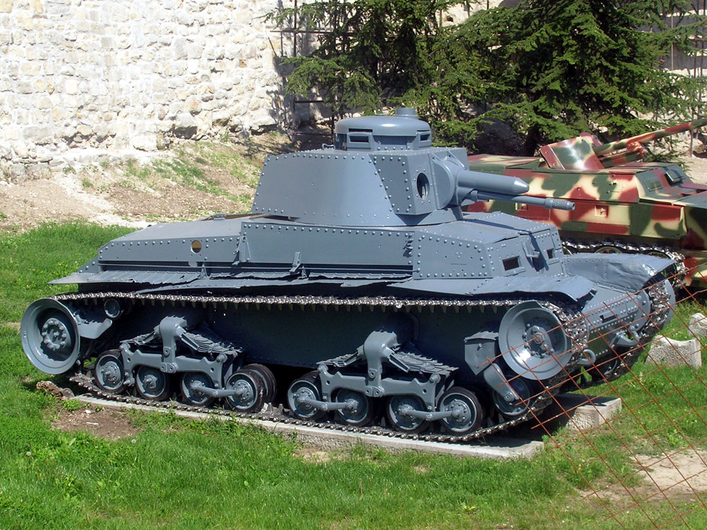 Primer plano de un Panzerkampfwagen 35t conservado en el Museo Militar de Belgrado