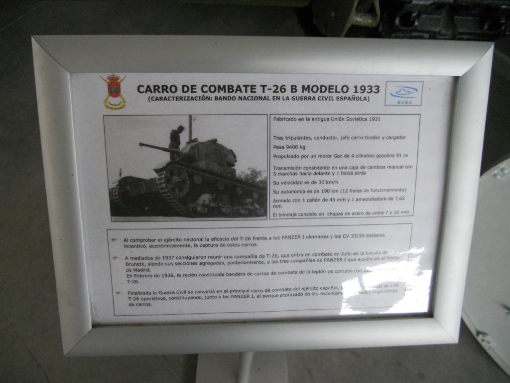 CARRO DE COMBATE T-26 B Modelo 1933