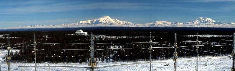 Vista parcial de las instalaciones HAARP en Alaska