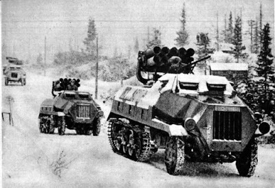 Convoy de Panzerwerfer 42 en el frente oriental