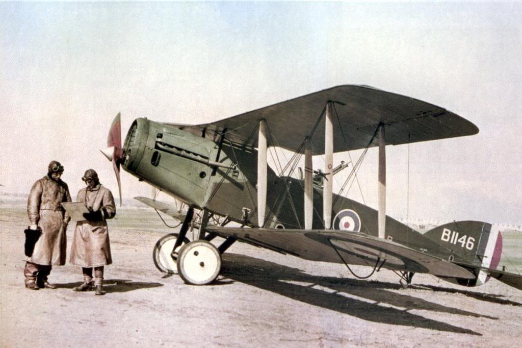 Un Bristol F.2B Fighter del EscuadrÃ³n NÂº 1, del Australian Flying Corps en Palestina, febrero de 1918