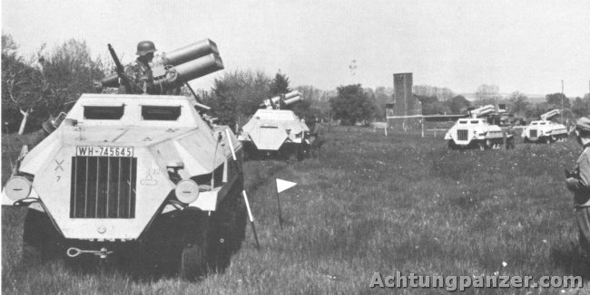 Batería de Panzerwerfer 42 durante el periodo de pruebas