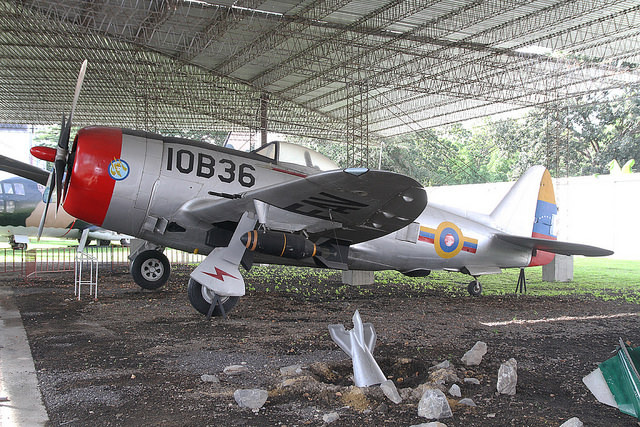 Republic P-47D Thunderbolt Nº de Serie 44-32809 conservado en el Aeronautics Museum of Maracay en Venezuela