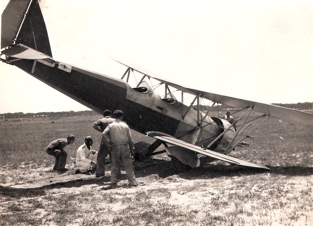 Aterrizaje desafortunado de un R-82 en 1940