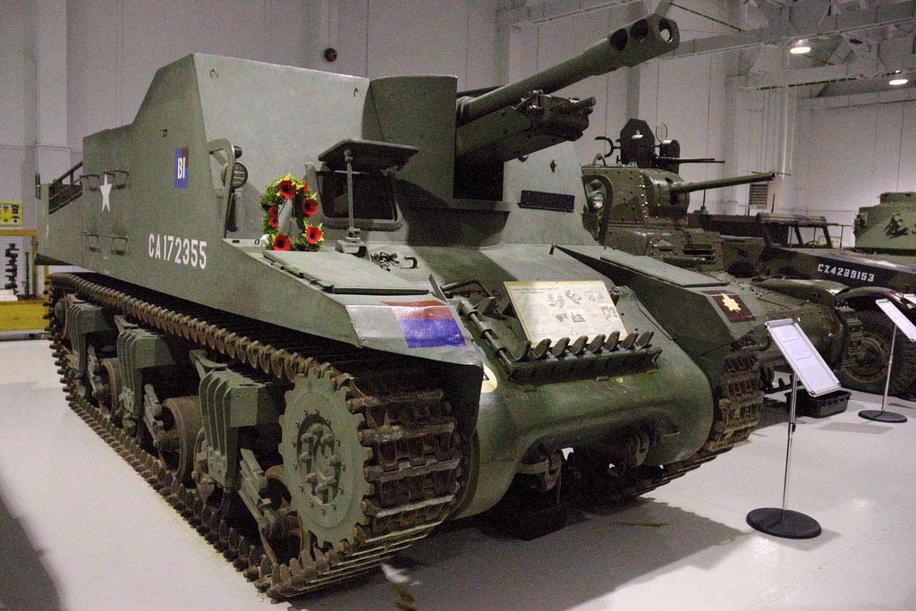 Sexton conservado en el Military Museum, CFB Borden, Canada