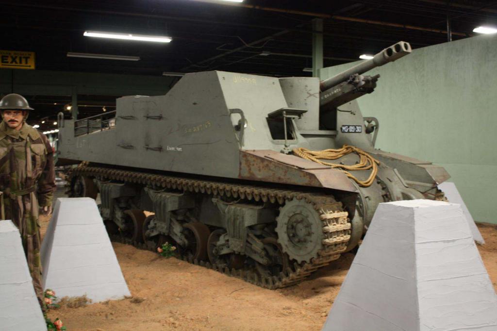 Sexton conservado en el American Armoured Foundation, Tank Museum, Danville, VA, USA