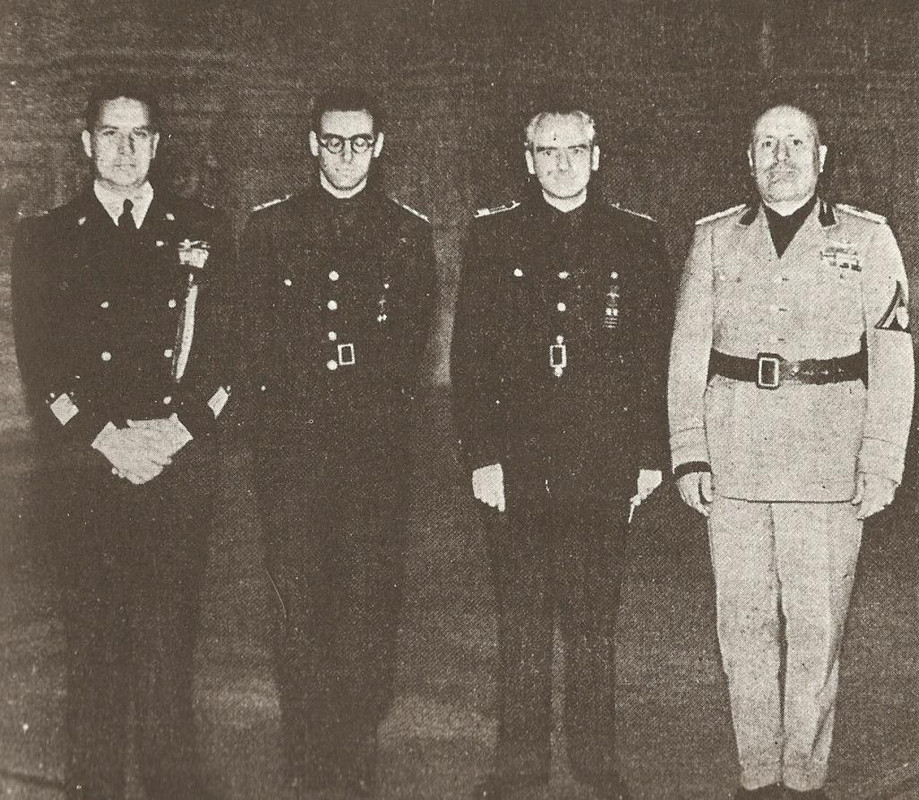 Serrano Suñer con Mussolini en el Palazzo Venezia de Roma en 1941