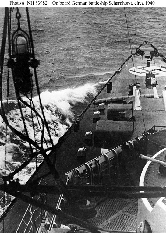 A bordo del DKM Scharnhorst a principios de 1940