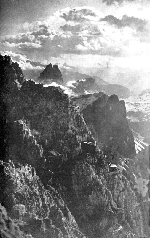 Espectacular imagen de una posición alpina de los Alpenkorps durante la Gran Guerra