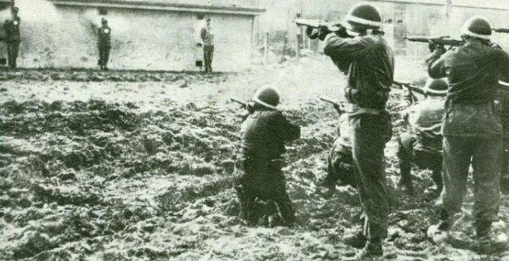 Secuencia fotográfica de fusilamientos de comandos alemanes pertenecientes a la unidad de Skorzeny