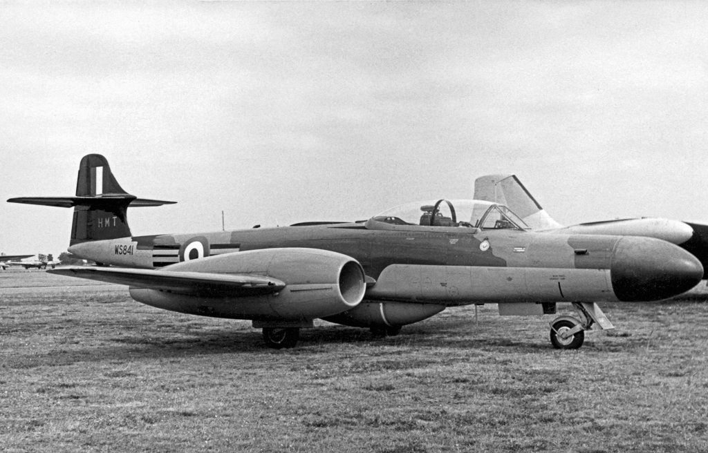 Gloster Meteor NF.14 del Escuadrón Nº 264 de la RAF en 1965