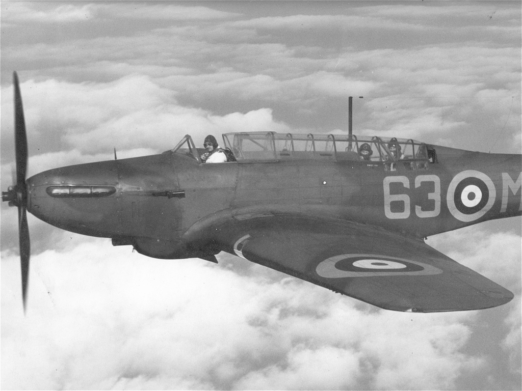Fairey Battle K7650 63-M perteneciente al Escuadrón Nº 63 de la RAF, en Noviembre de 1939