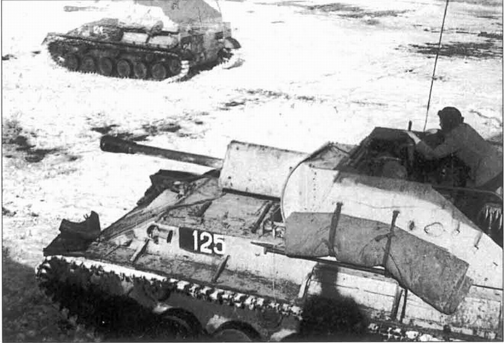SU-76M en Hungría, enero de 1945