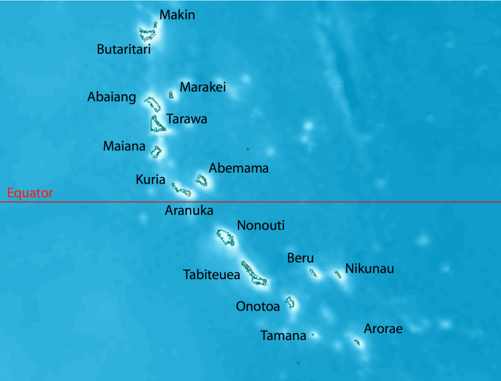 Mapa de las Islas Gilbert