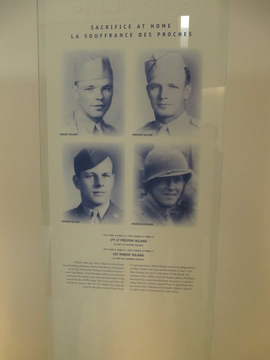 Museo del Cementerio estadounidense, los 4 hermanos Dylan del ejército estadounidense muertos en combate se basó en ellos la película Salvar al Soldado Ryan