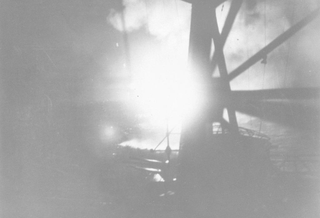 Vista desde el Crucero IJN Chokai durante la batalla