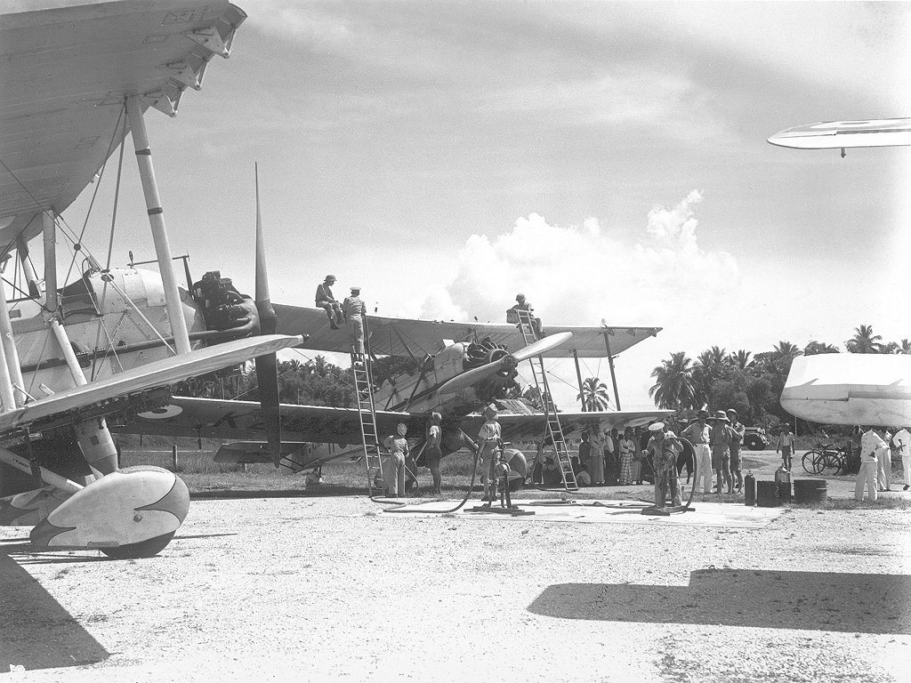 Vickers Vildebeest Mk IIIs pertenecientes al Escuadrón Nº 100, en Singapur, en 1942