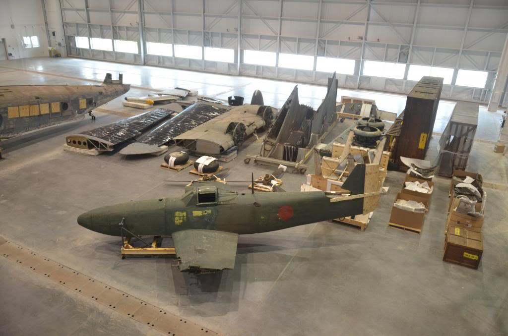 Nakajima J9Y Kikka conservado en el  Mary Baker Engen Restoration Hangar, del Steven F. Udvar-Hazy Center