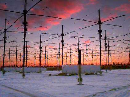 Antenas del proyecto HAARP en Gakona, Alaska