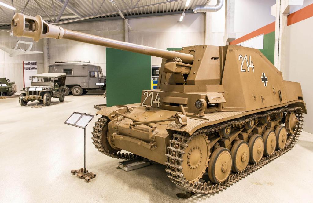 Marder II conservado en el Arsenalen Tank Museum, Strängnäs, Suecia