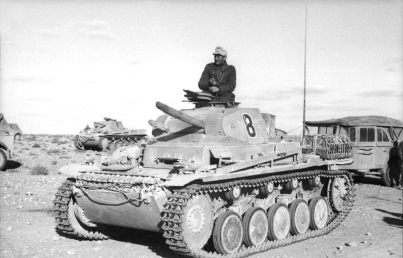 Panzerkampfwagen II perteneciente a la 15º División Panzer en el Norte de África