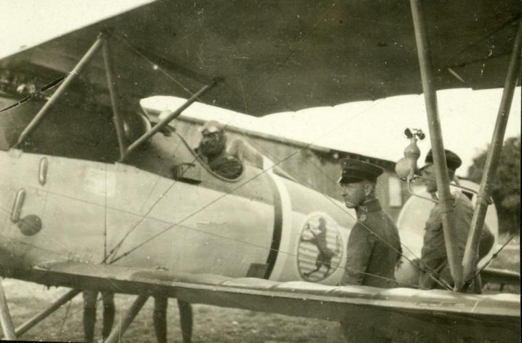 Eduard Schleich, Jefe del Jasta 21, en su Albatros D.V.