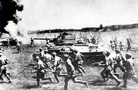 Ataque de la infantería soviética