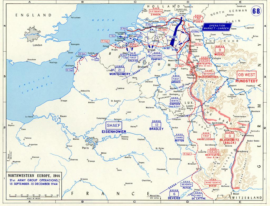 Posiciones aliadas y alemanas entre el 26 de agosto al 11 de septiembre
