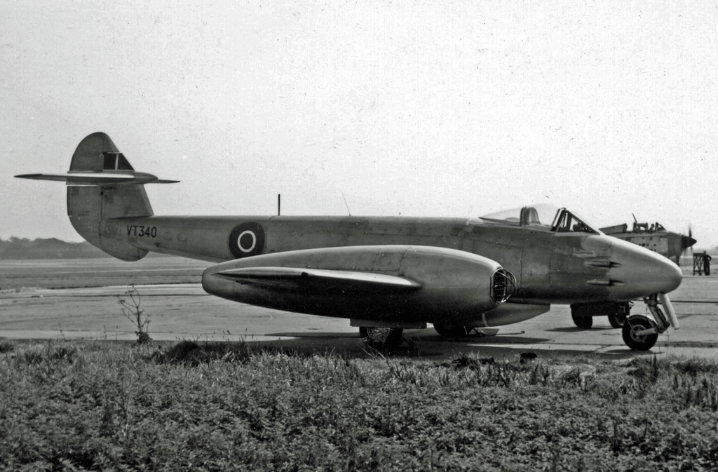 Gloster Meteor F.4 de la RAF en julio de 1955
