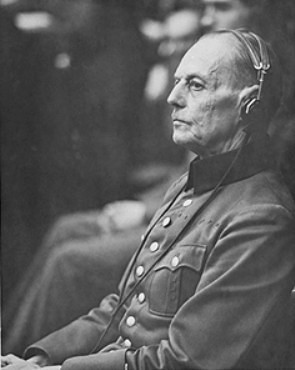 Rundstedt durante los juicios de Nuremberg