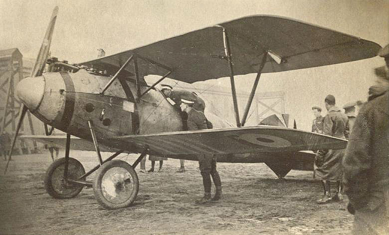 Un Albatros D.V Serie D.1162 17 capturado y con insignias británica