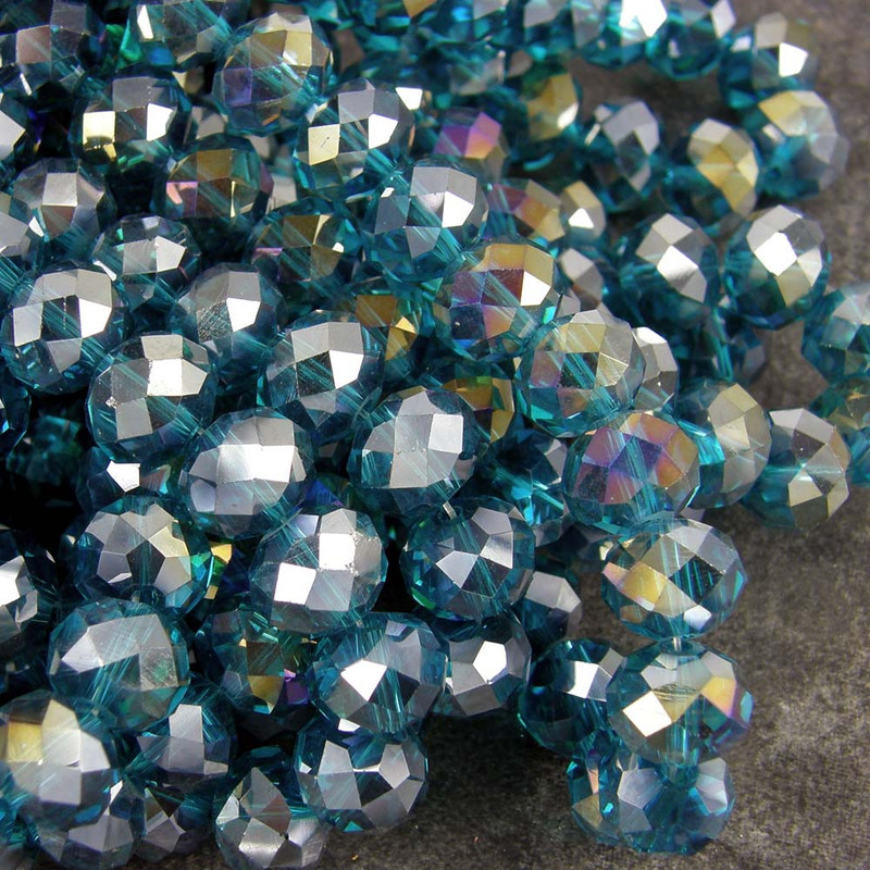 Facettes Blotter cristal perles de verre 10x8mm 13 Couleurs 72 perles