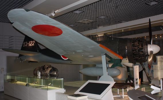 Mitsubishi A6M5 Zero Nº de Serie 4685 43-188 conservado en la JASDF Minami en la Base Aérea de Hamamatsu, Japón