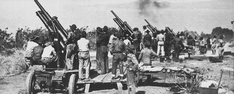 Batería de cañones antiaéreo M3 de 76,2 mm en Corregidor