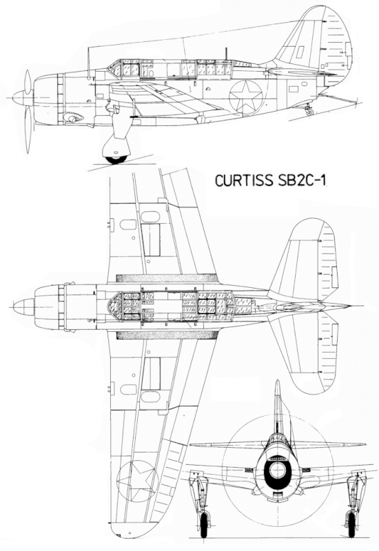 Perfil del Curtiss SB2C Helldiver