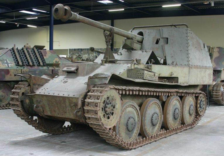 Sd.Kfz. 138 Marder III Ausf. M conservado en el Musée des Blindés, Saumur, Francia