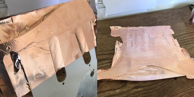 shielding a stratocaster using copper tape